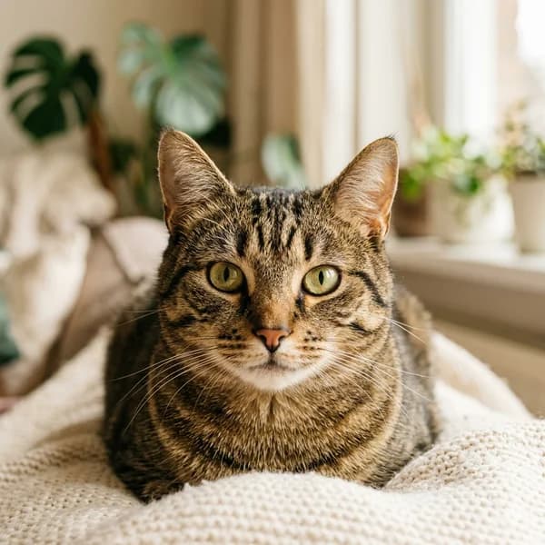 portrait de chat tabby